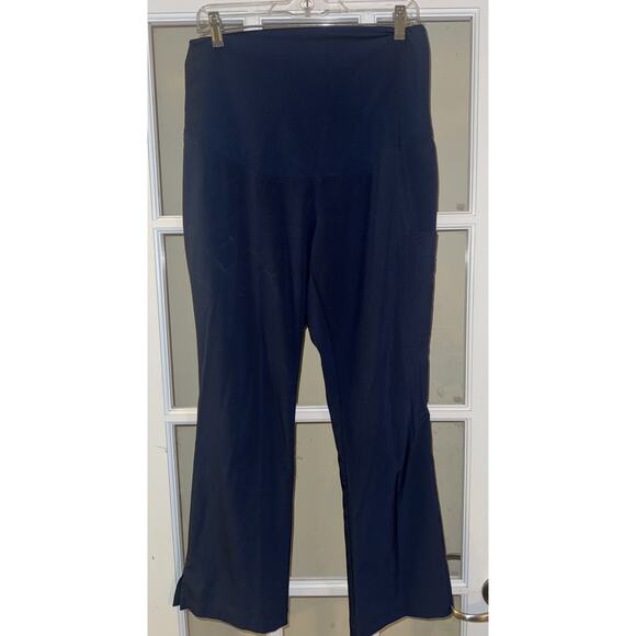Med Couture Maternity Scrub Pants Navy Blue Small with pockets - Picture 1 of 5